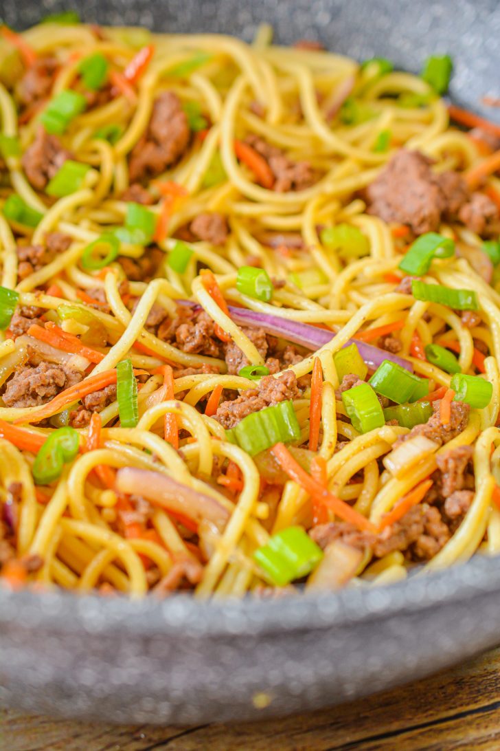 Ground Beef Lo Mein - Sweet Pea's Kitchen