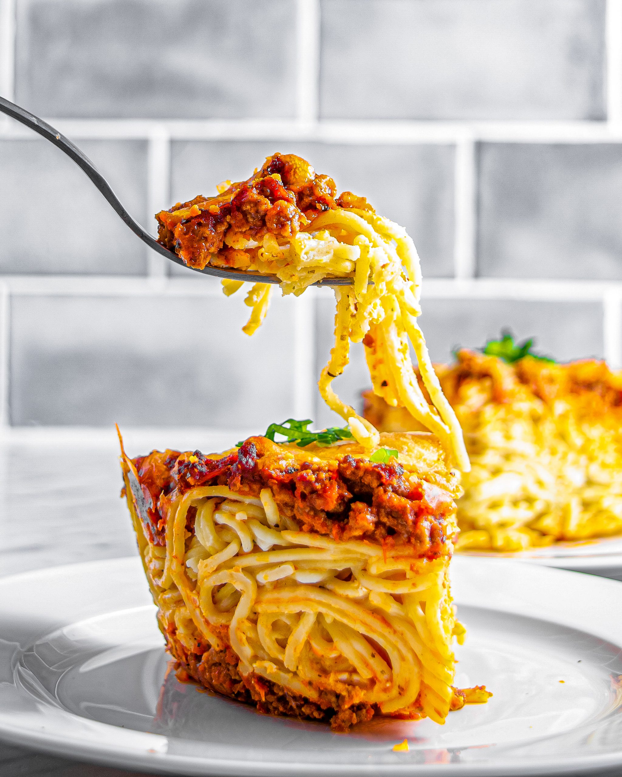 Spaghetti Casserole with Cream Cheese