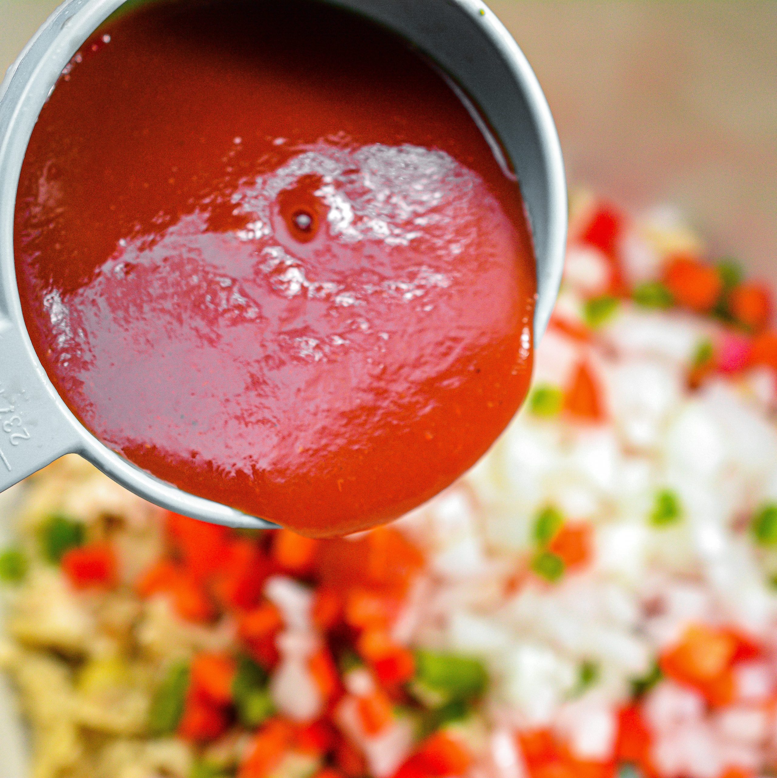  add the taco sauce.