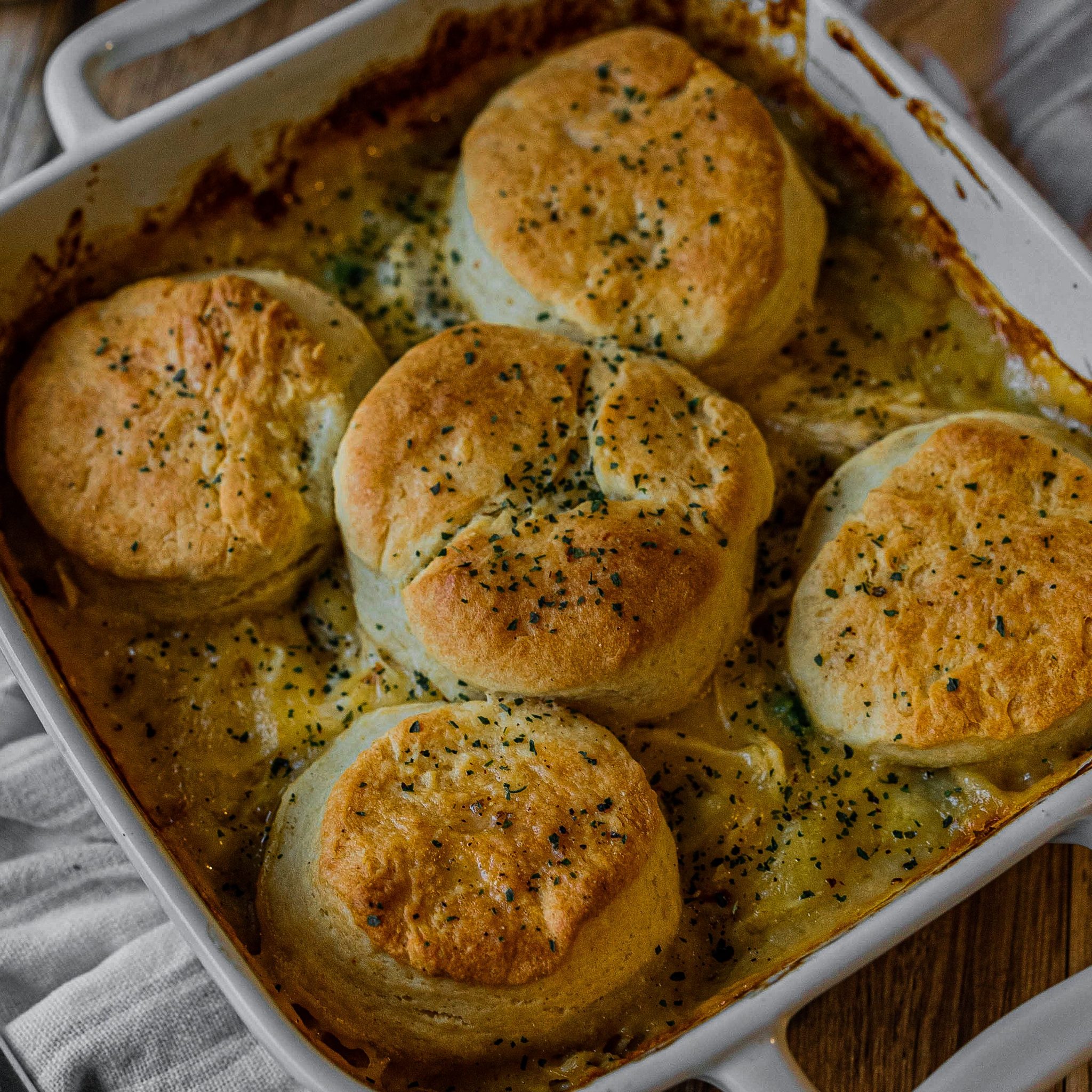 Chicken Biscuit Casserole - Sweet Pea's Kitchen