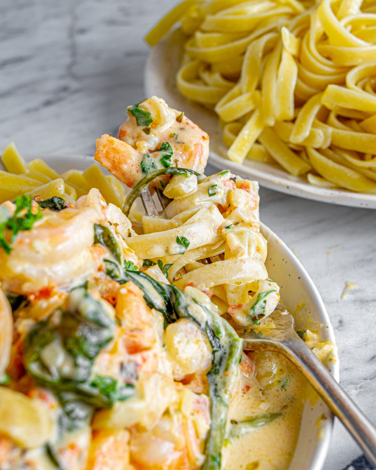 Creamy Tuscan Shrimp - Sweet Pea's Kitchen