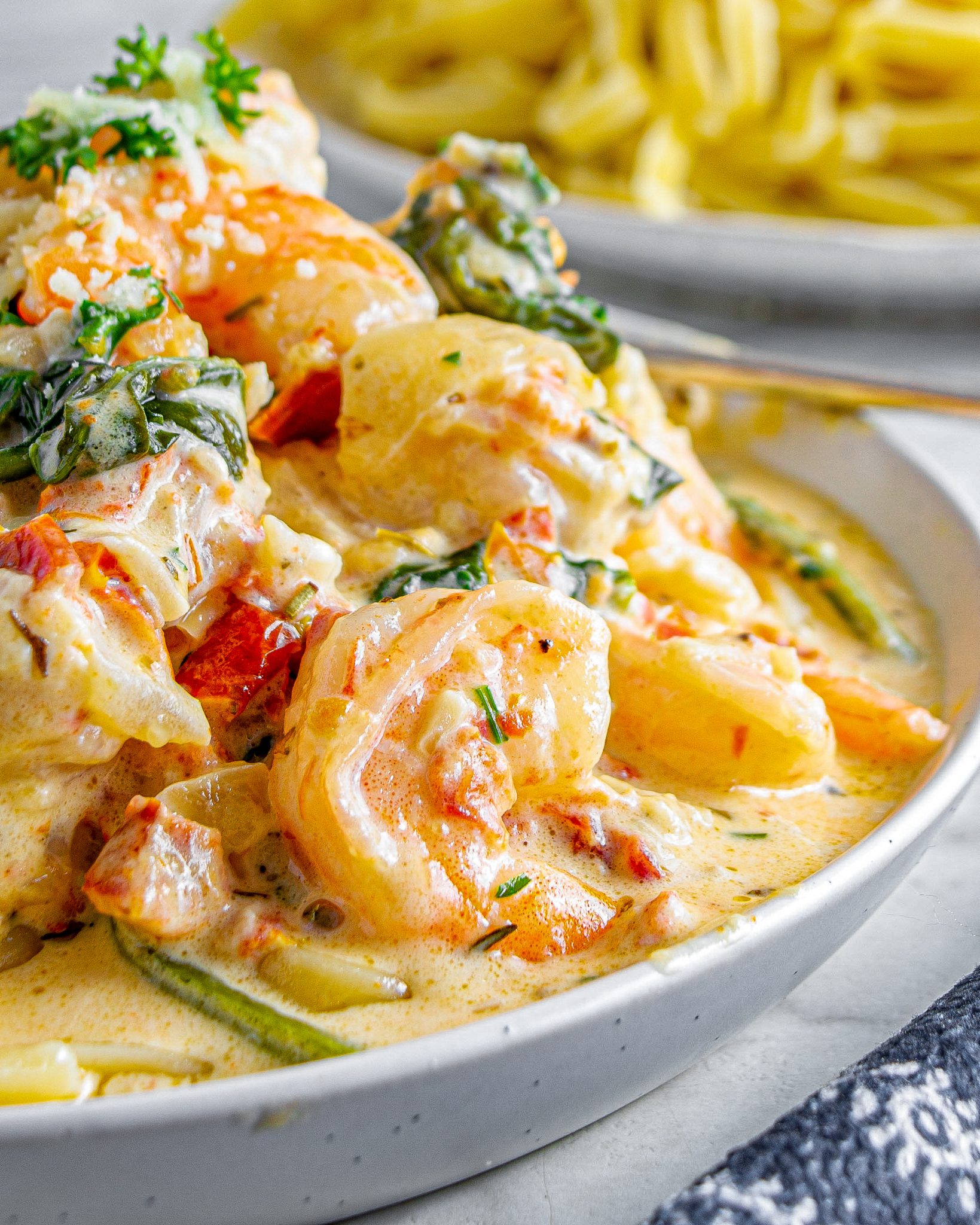 Creamy Tuscan Shrimp - Sweet Pea's Kitchen