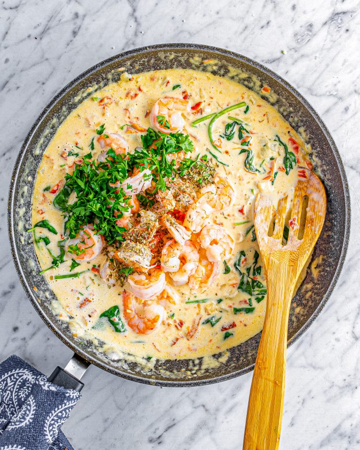 Creamy Tuscan Shrimp - Sweet Pea's Kitchen