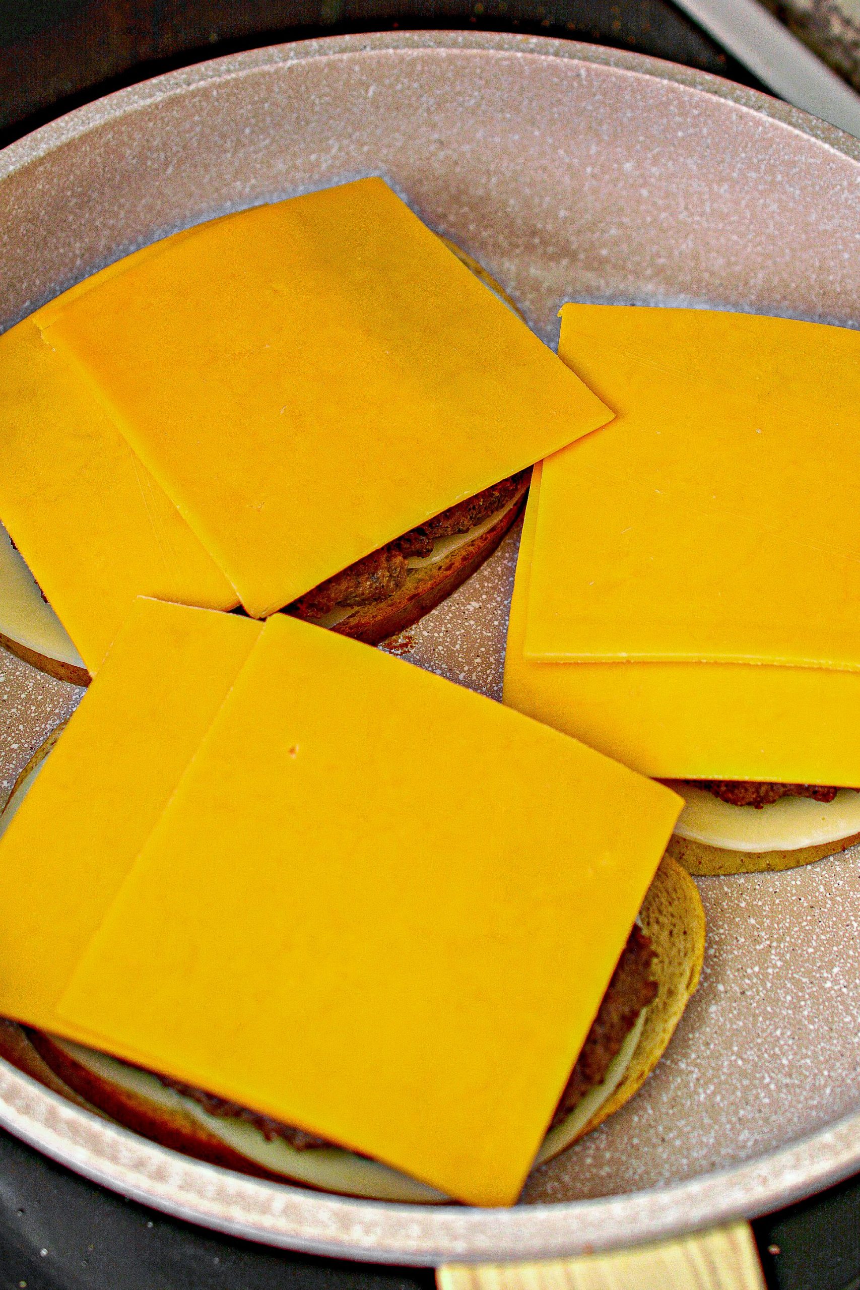 2 slices of cheddar cheese.