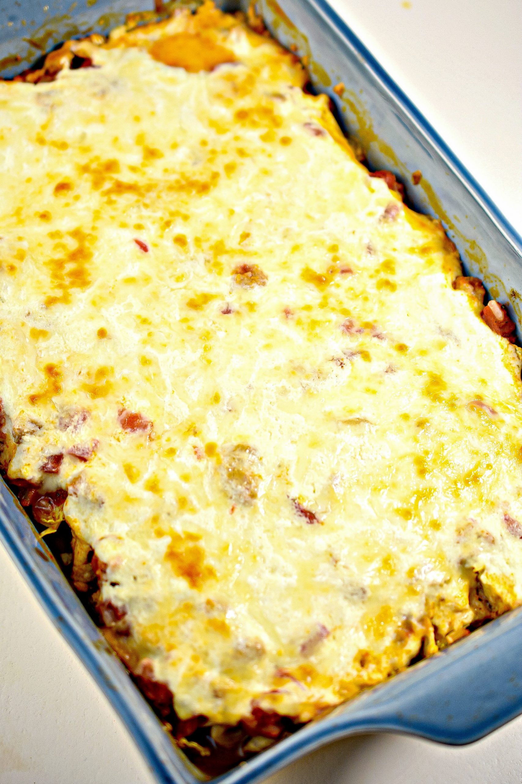 Cover the casserole dish with tin foil, and bake for 40 minutes