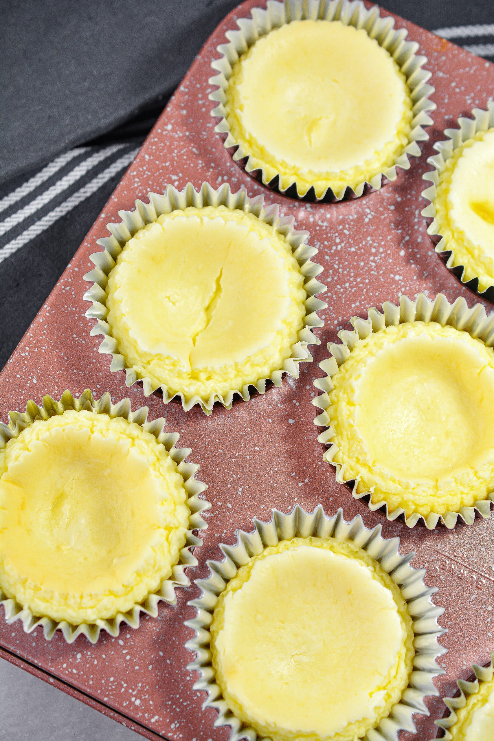Let cool and then chill the mini cheesecakes for at least an hour.