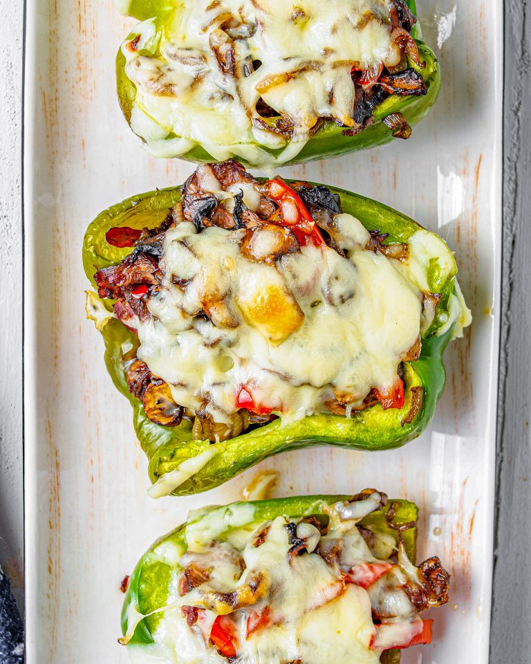 Philly Cheesesteak Stuffed Peppers - Sweet Pea's Kitchen