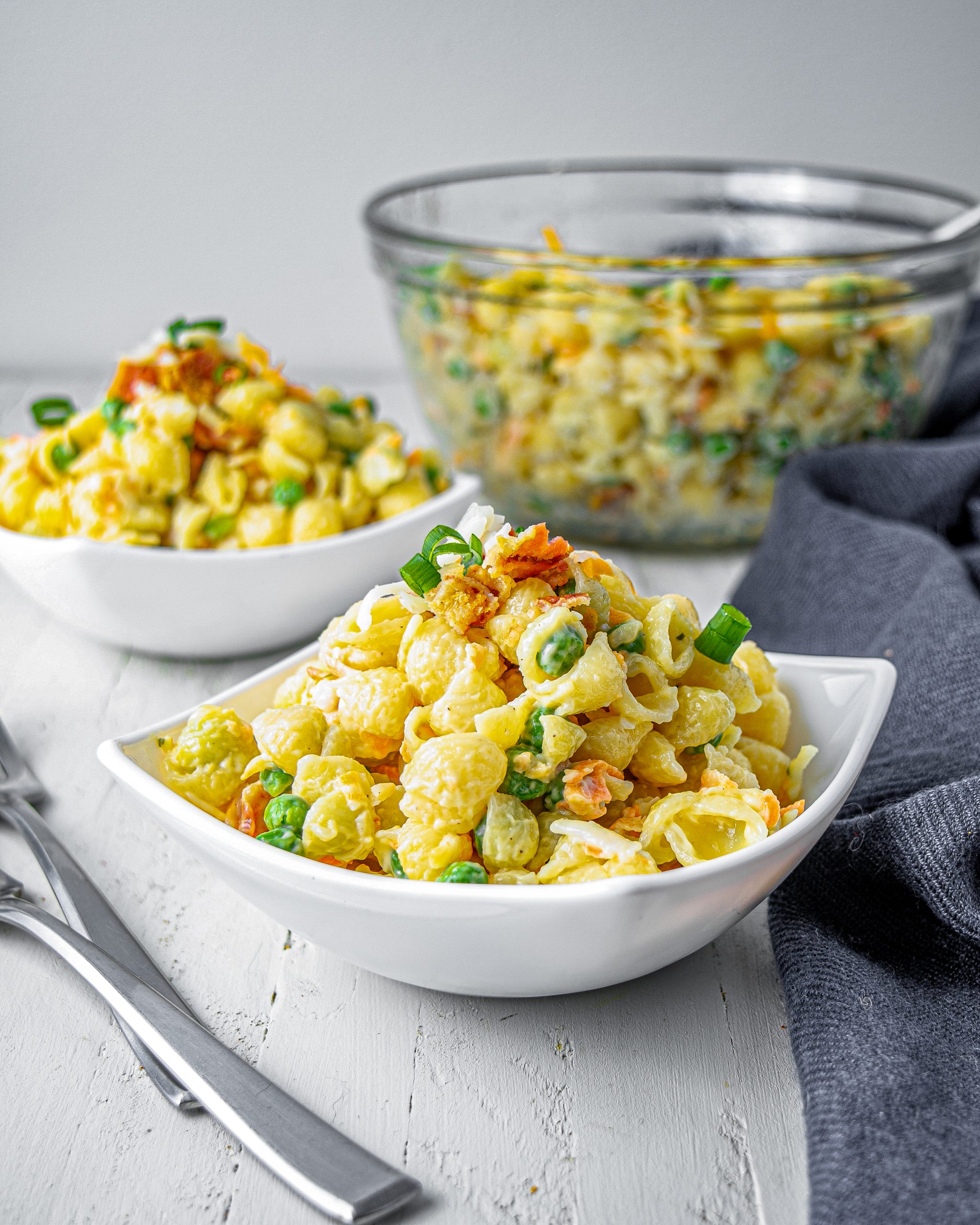 Ranch with Bacon, Peas and Pasta 