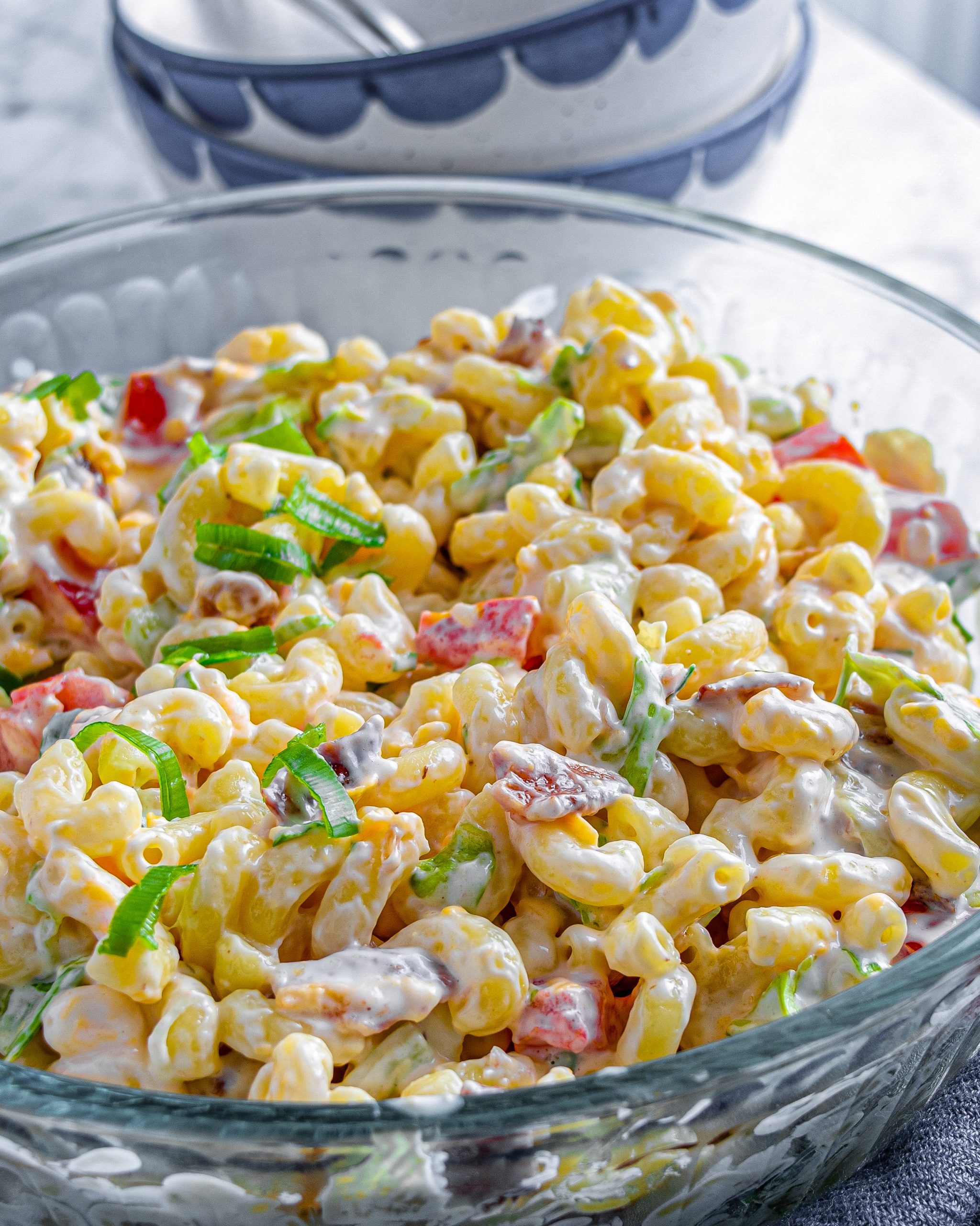 blt pasta salad, blt salad with pasta, pasta salad spinach