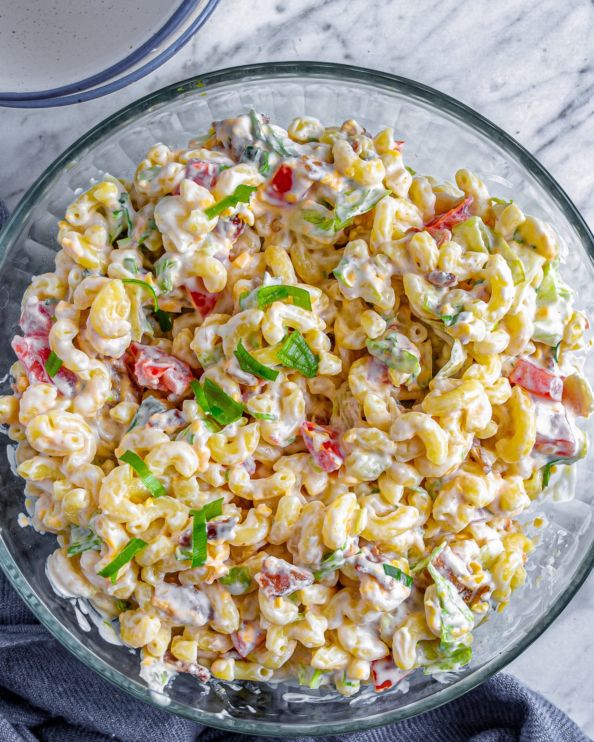 blt pasta salad, blt salad with pasta, pasta salad spinach