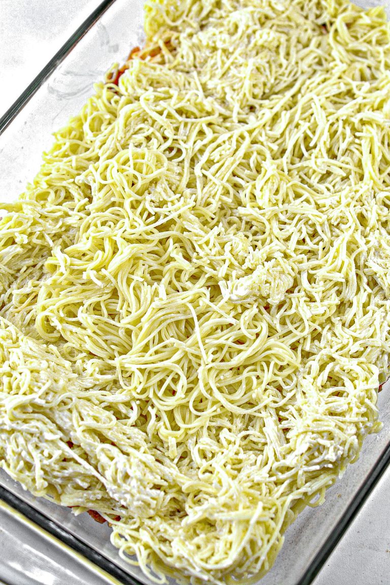 Baked Cream Cheese Spaghetti - Sweet Pea's Kitchen