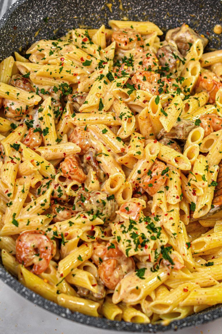 Cajun Shrimp and Steak Alfredo - Sweet Pea's Kitchen