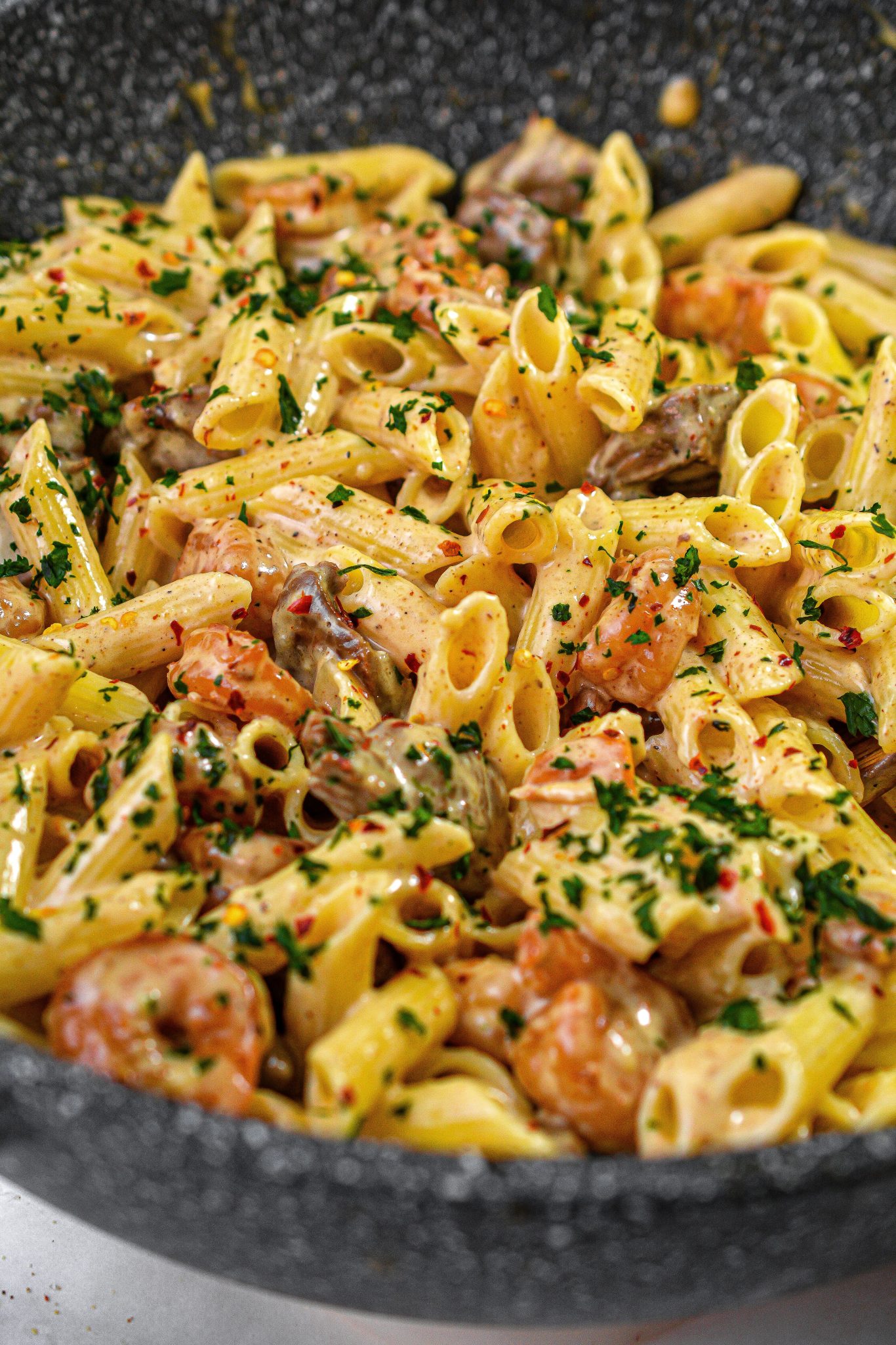 Cajun Shrimp and Steak Alfredo - Sweet Pea's Kitchen