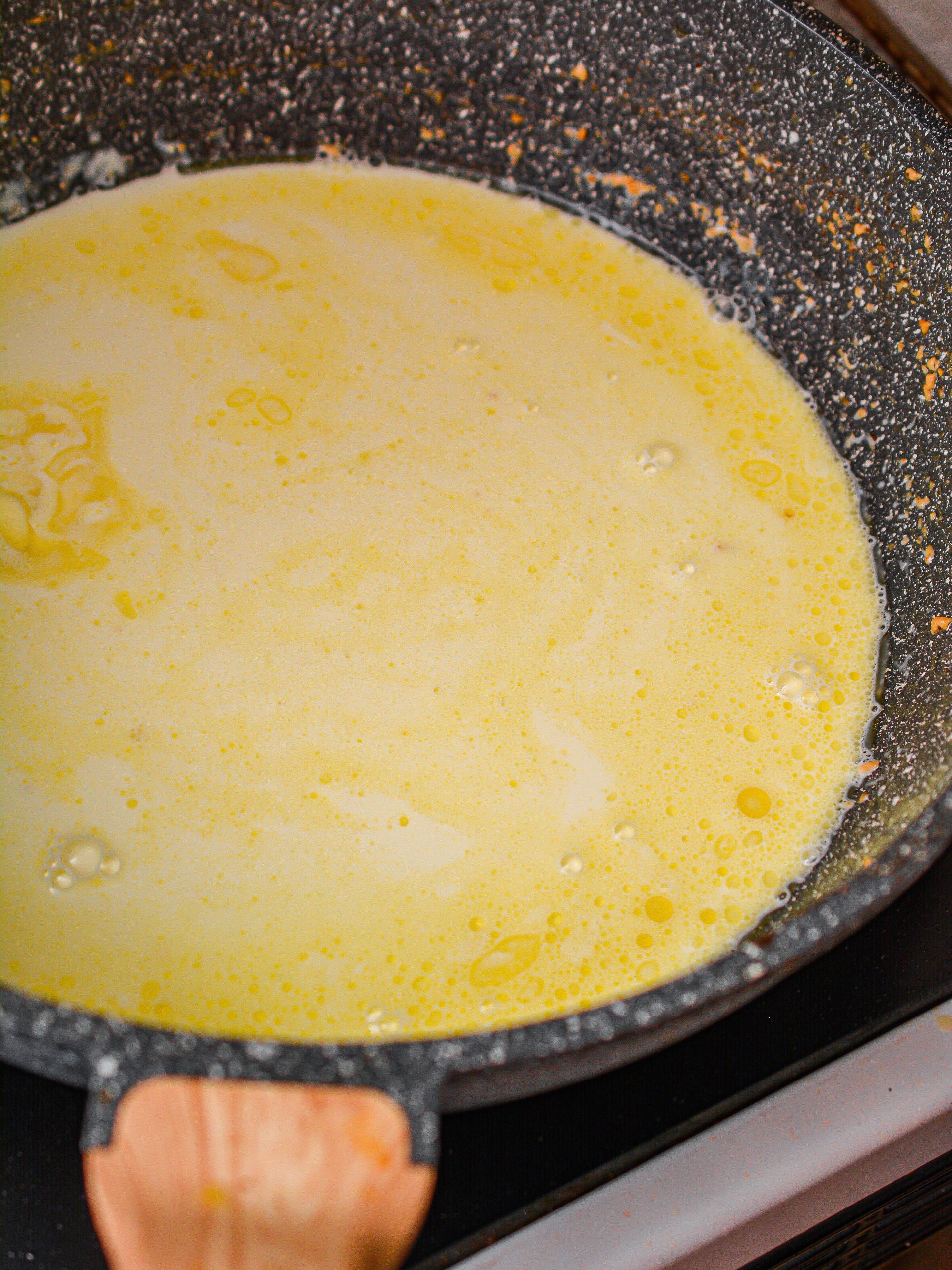 Stir until the cheese is melted and combined.