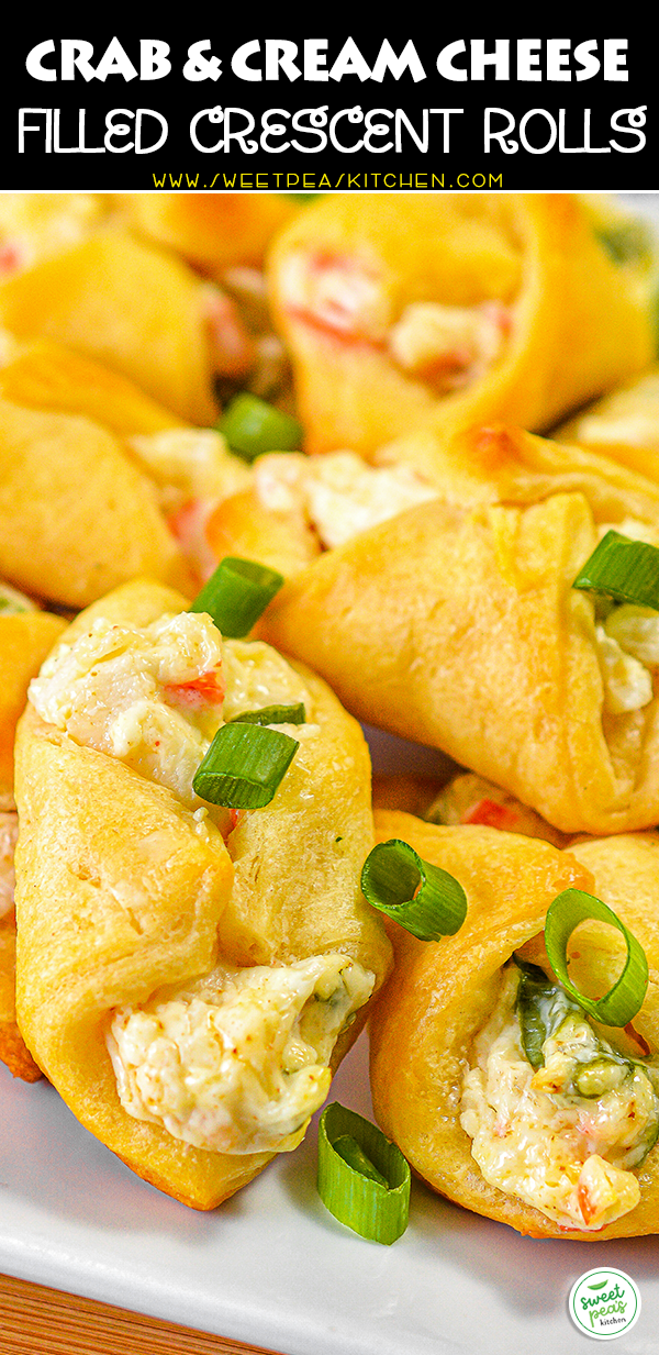 Crab and Cream Cheese Filled Crescent Rolls pinterest