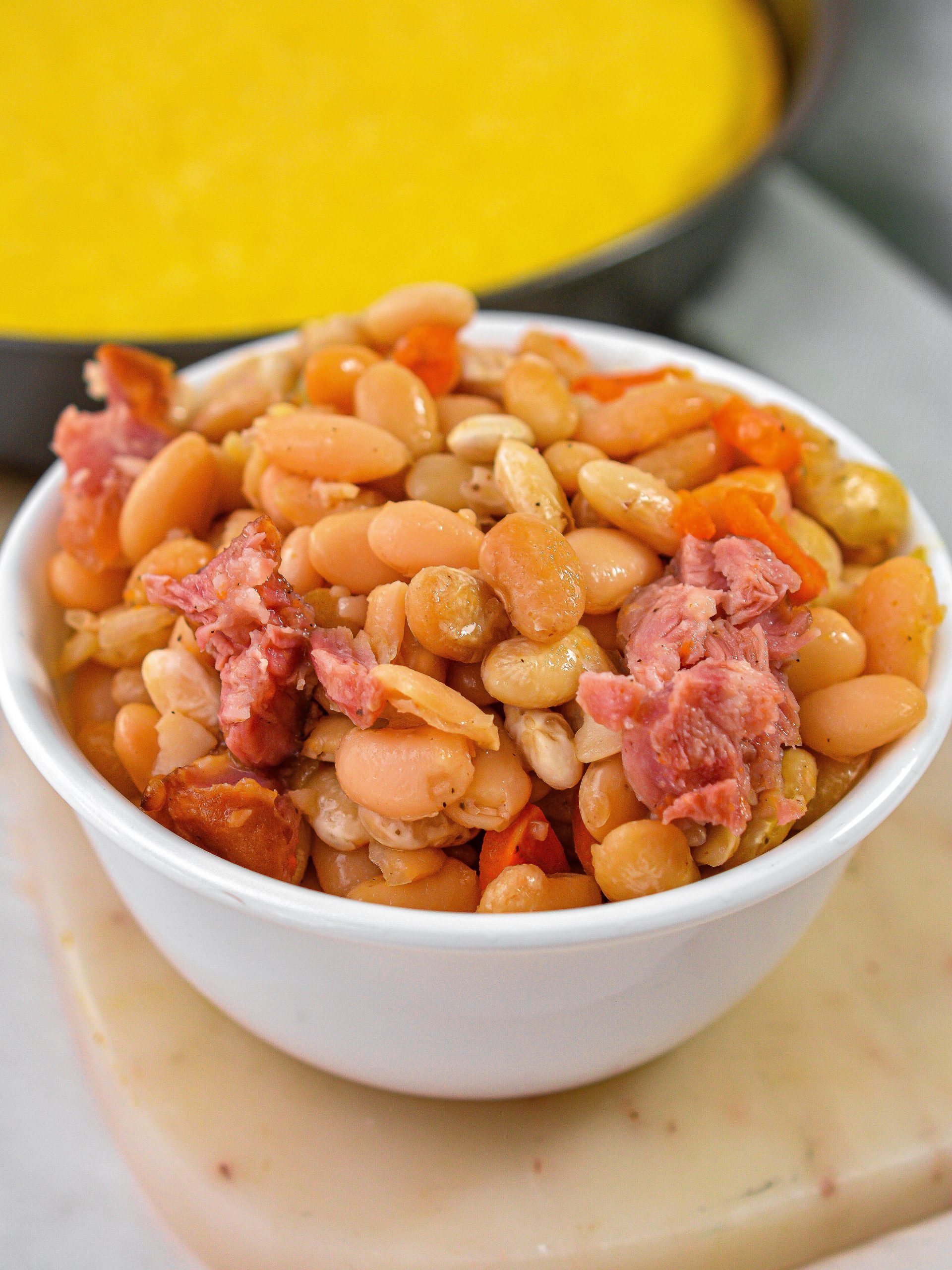Crockpot Great Northern Beans, great northern beans in crock pot, ham and beans recipe, ham and beans