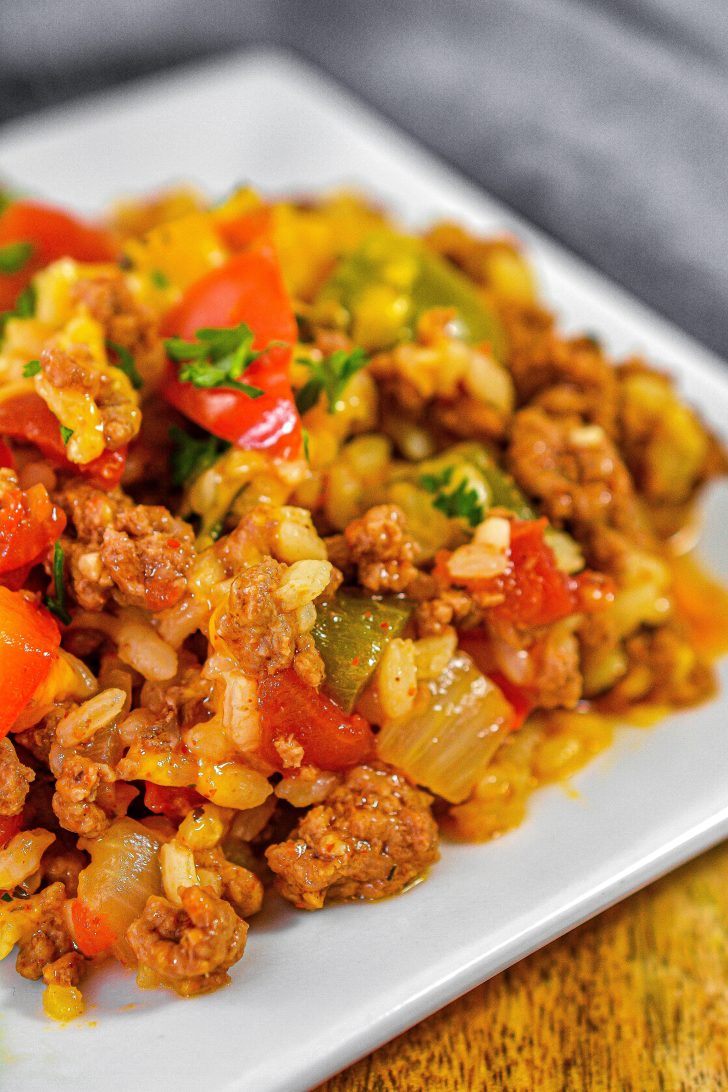 Ground beef and peppers skillet - Sweet Pea's Kitchen