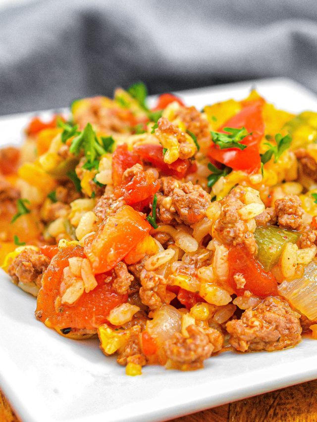 Ground beef and peppers skillet Sweet Pea's Kitchen