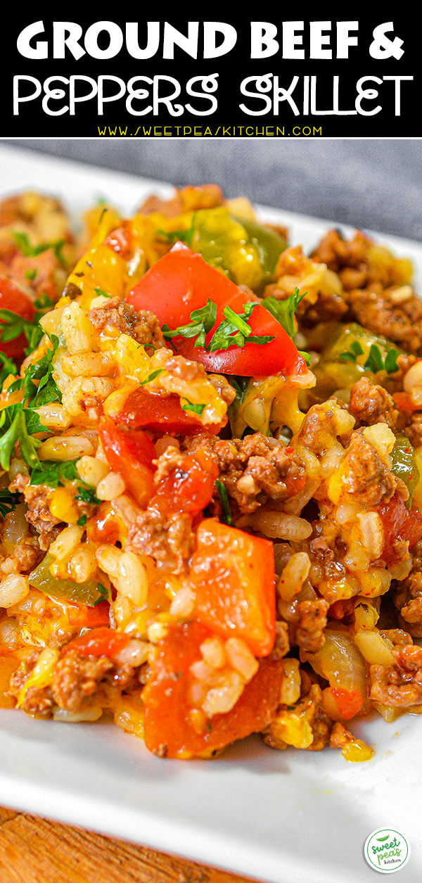 Ground beef and peppers skillet pinterest