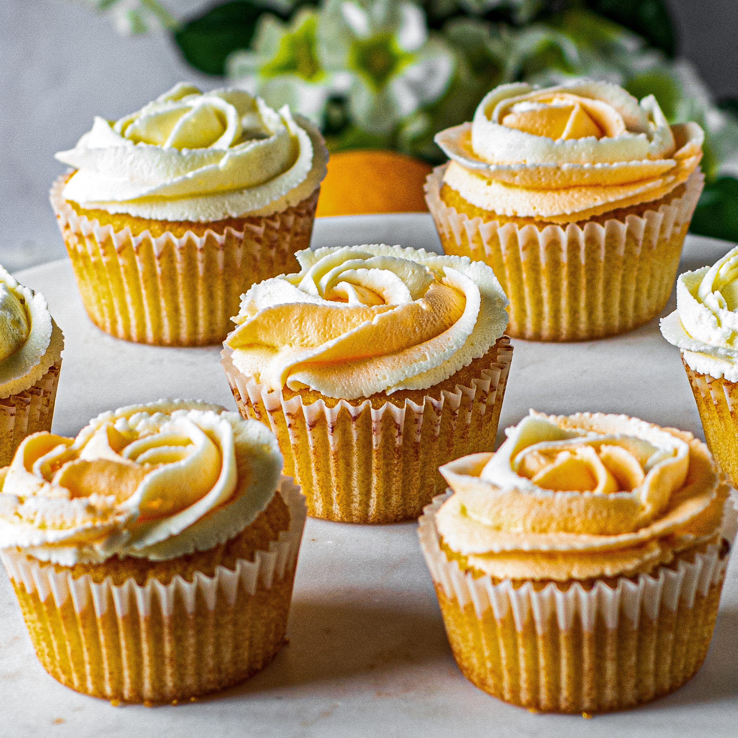 mandarin cupcakes, mandarin orange cupcake, orange cupcakes