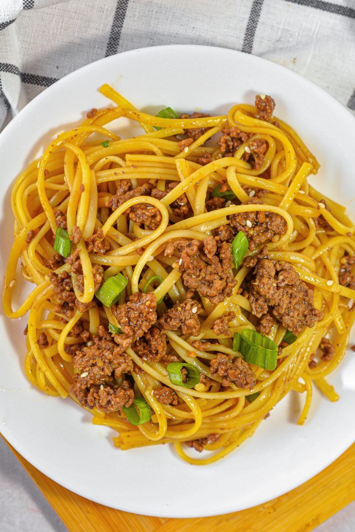 Mongolian Ground Beef Noodles - Sweet Pea's Kitchen