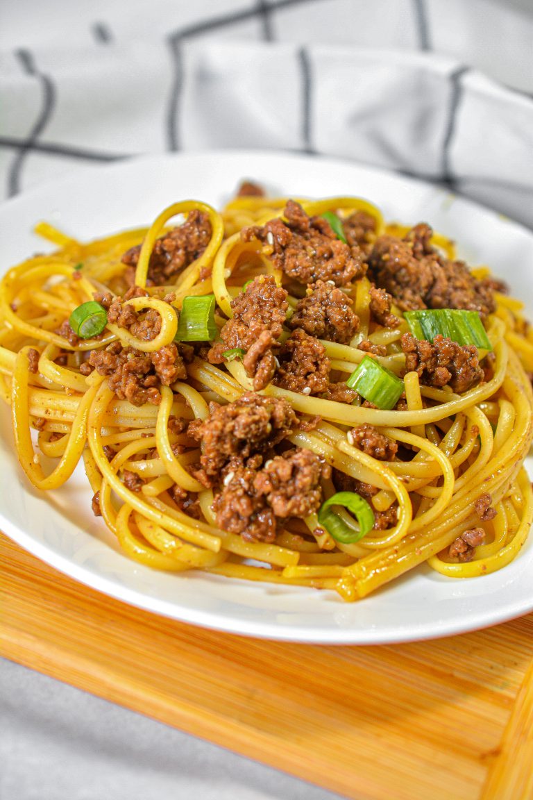 Mongolian Ground Beef Noodles - Sweet Pea's Kitchen