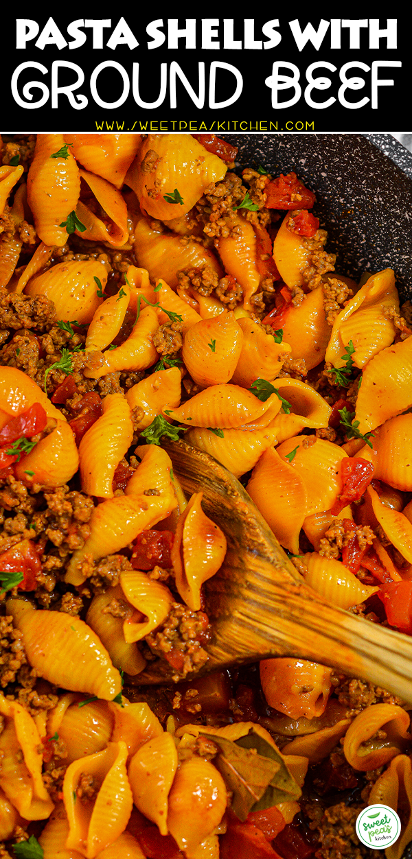 Pasta Shells with Ground Beef - Sweet Pea's Kitchen