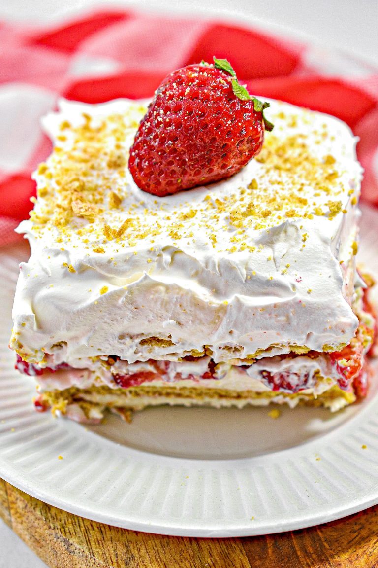 Strawberry Cream Cheese Icebox Cake - Sweet Pea's Kitchen