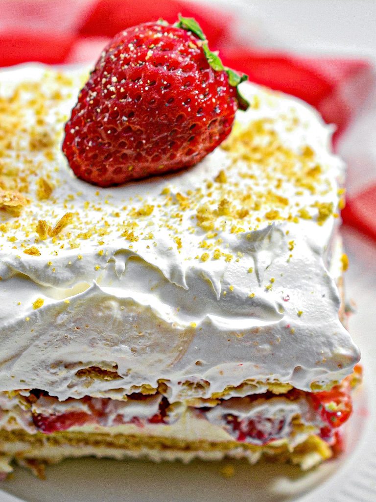 Strawberry Cream Cheese Icebox Cake - Sweet Pea's Kitchen