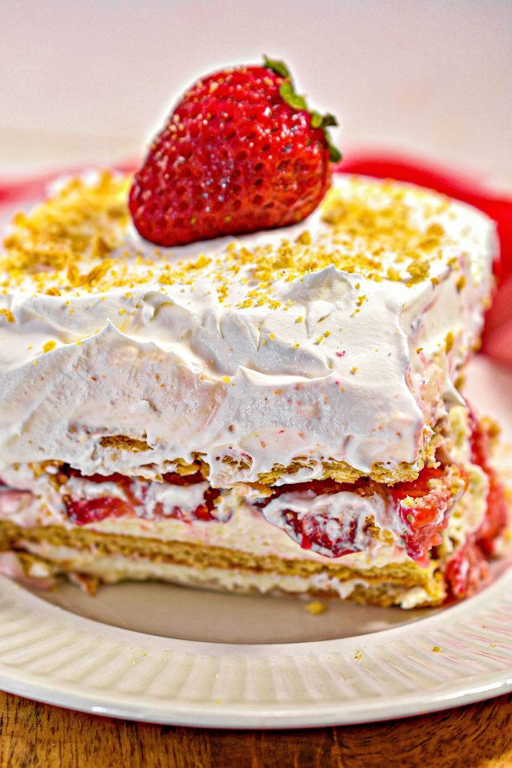 Strawberry Cream Cheese Icebox Cake - Sweet Pea's Kitchen