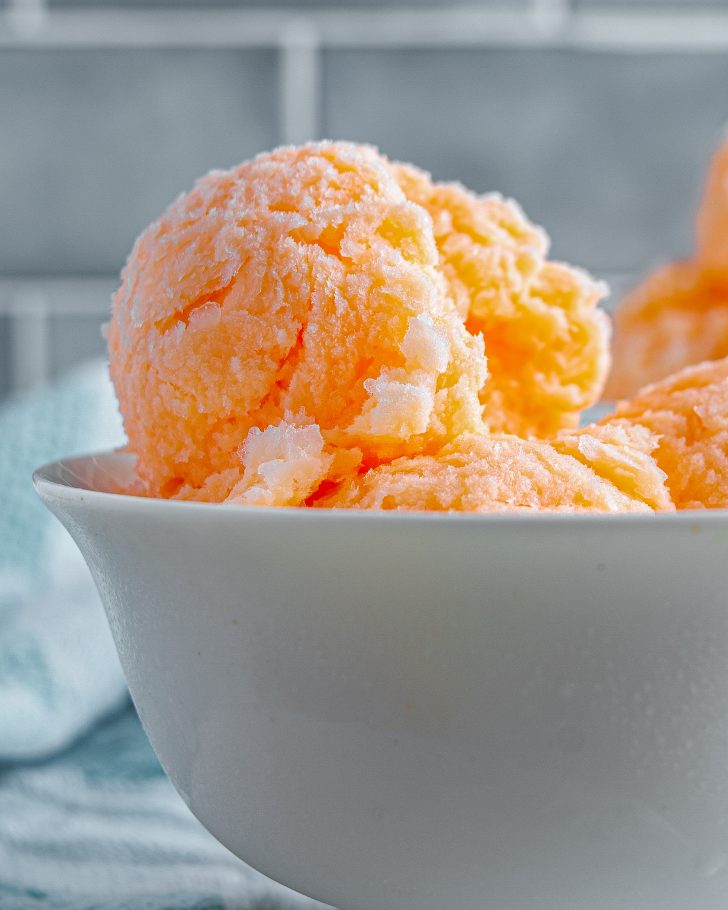 orange sherbet recipe, orange sherbet ice cream, homemade orange sherbert, 2 Ingredient Orange Sherbert