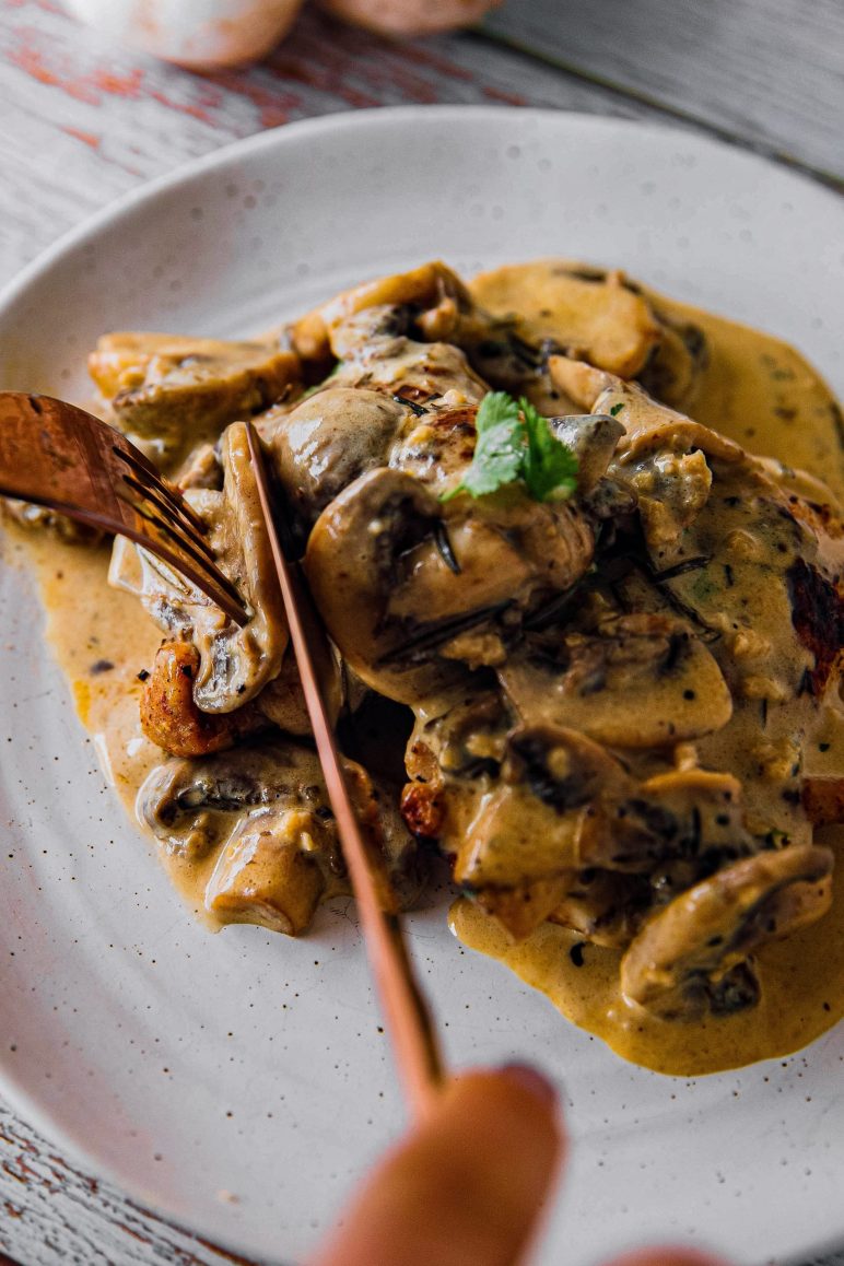 Chicken Breasts with Mushroom Cream Sauce - Sweet Pea's Kitchen