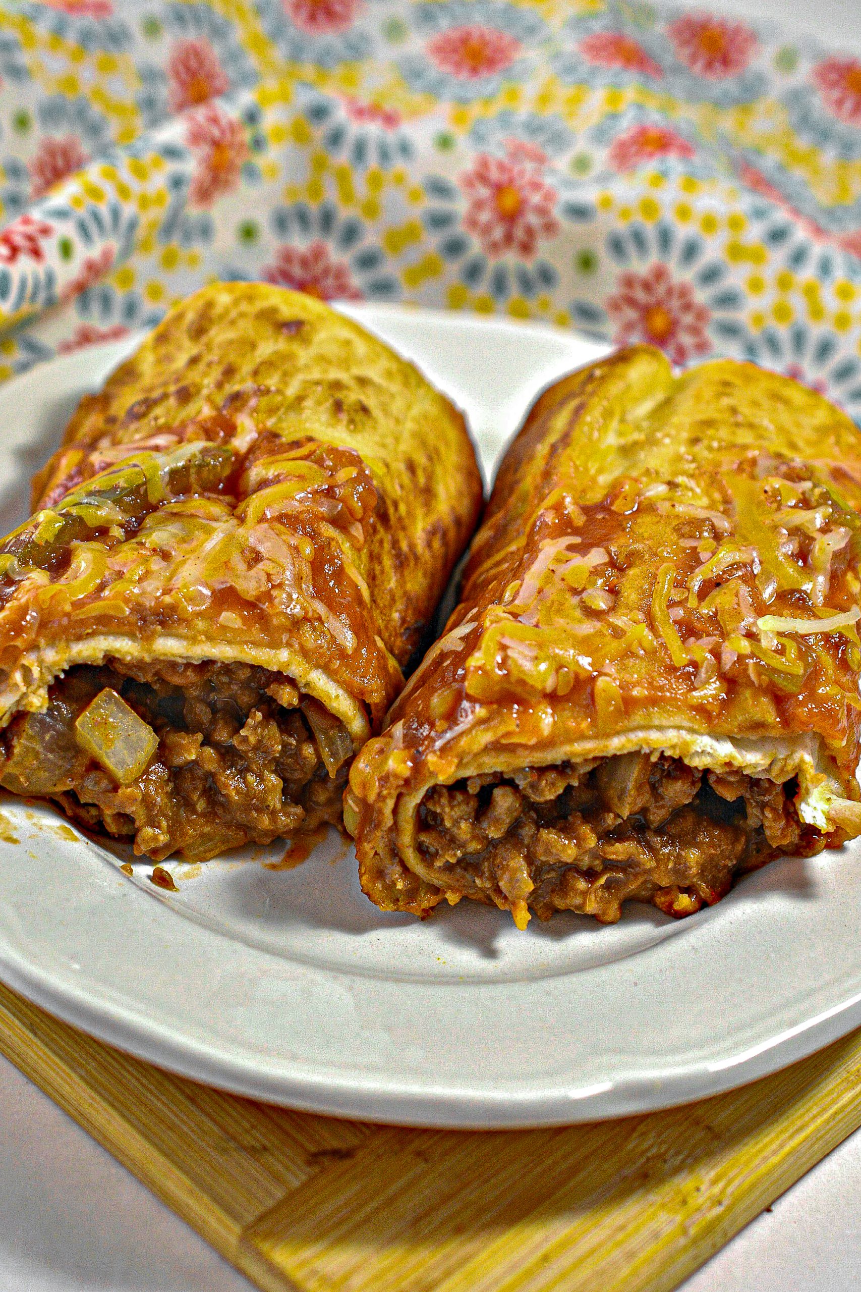 beef and cheese chimichangas, beef chimichangas, ground beef chimichangas