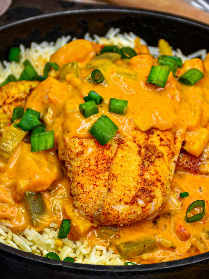 Blackened Catfish with Crawfish Etouffee Sweet Pea's Kitchen
