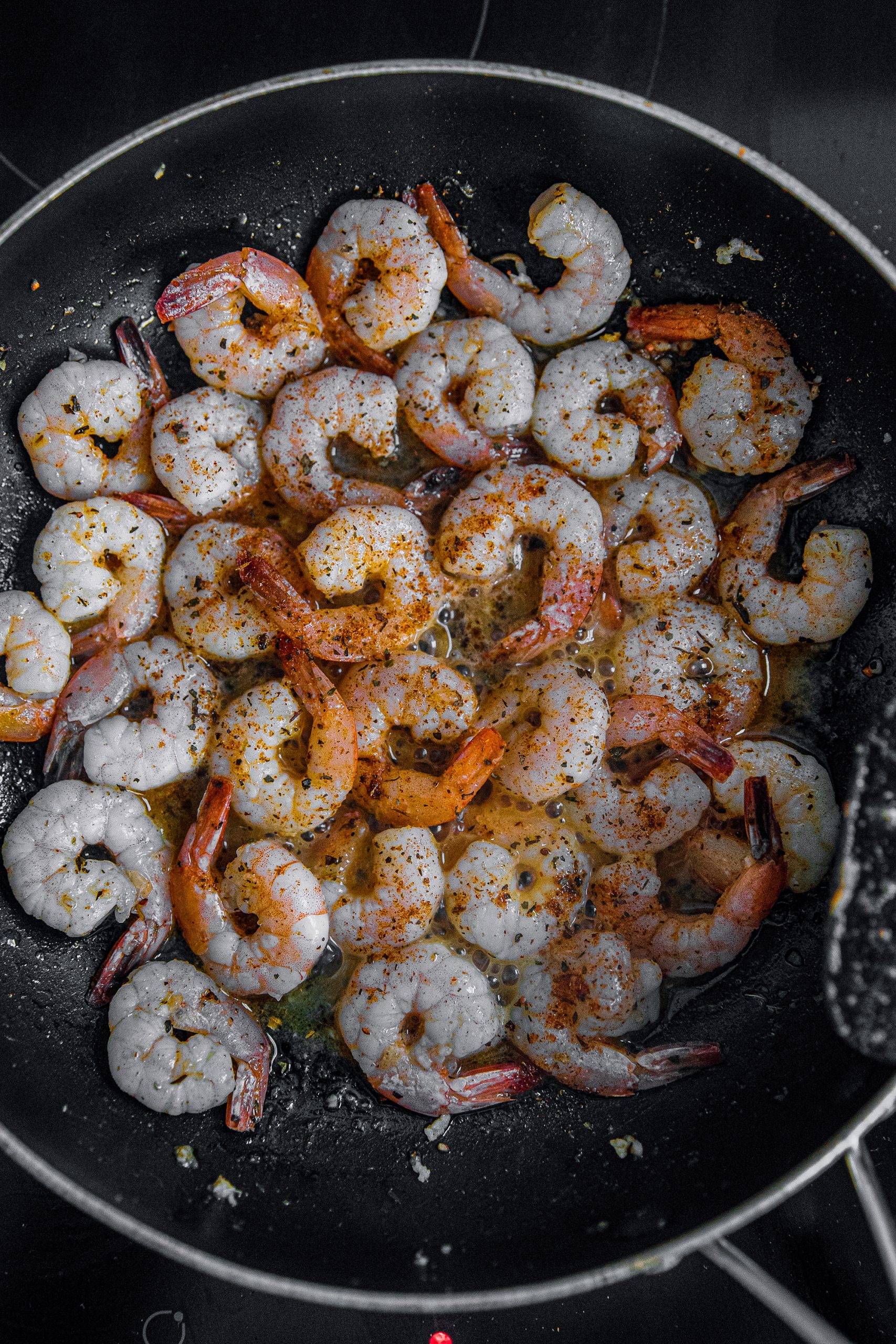Add the shrimps