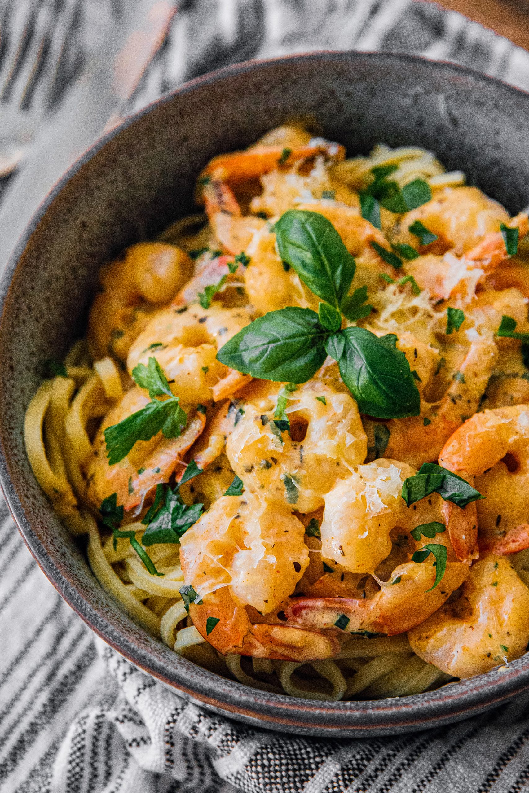 Cajun shrimp scampi