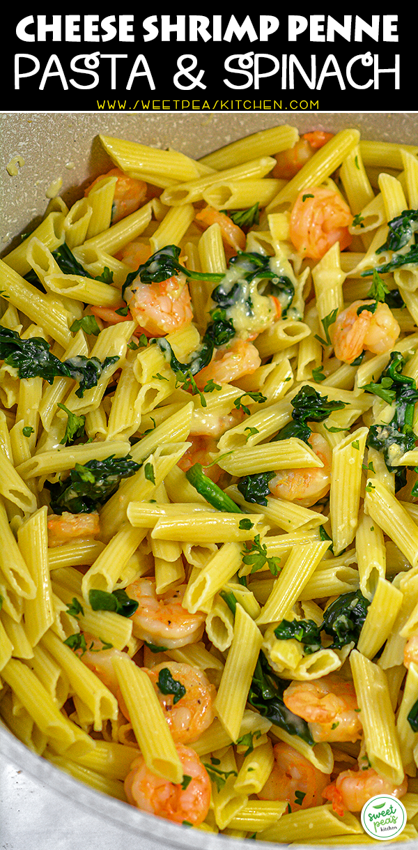 Cheese Shrimp Penne Pasta and Spinach on pinterest