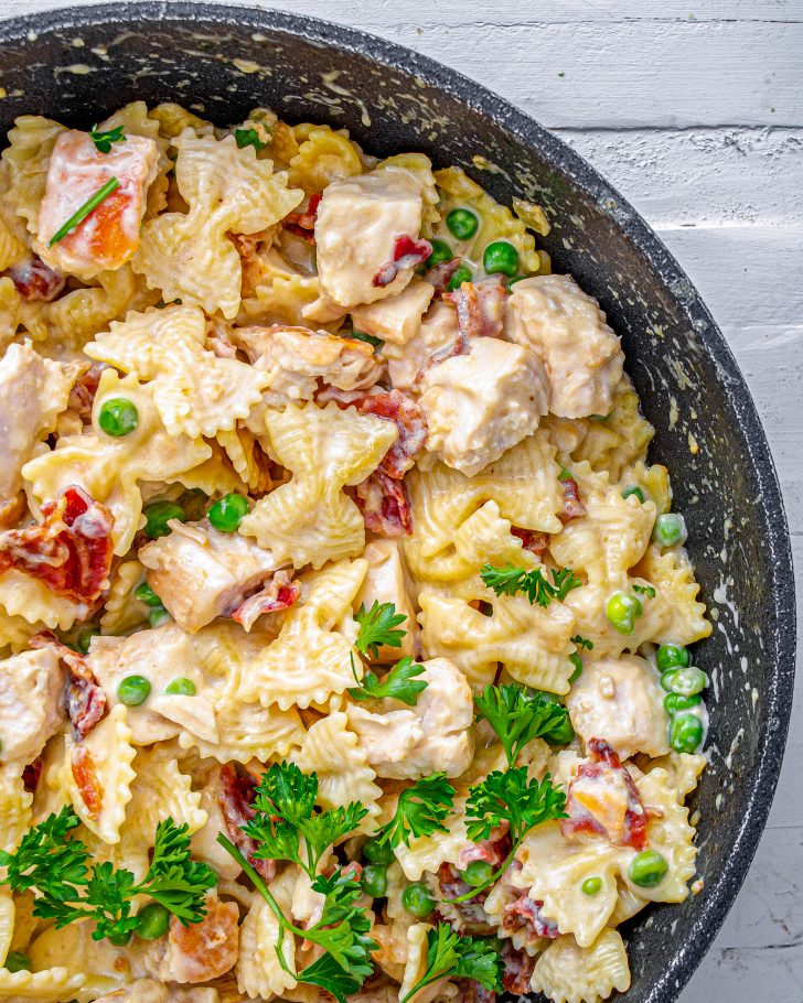 chicken carbonara recipe, chicken carbonara pasta, creamy chicken carbonara