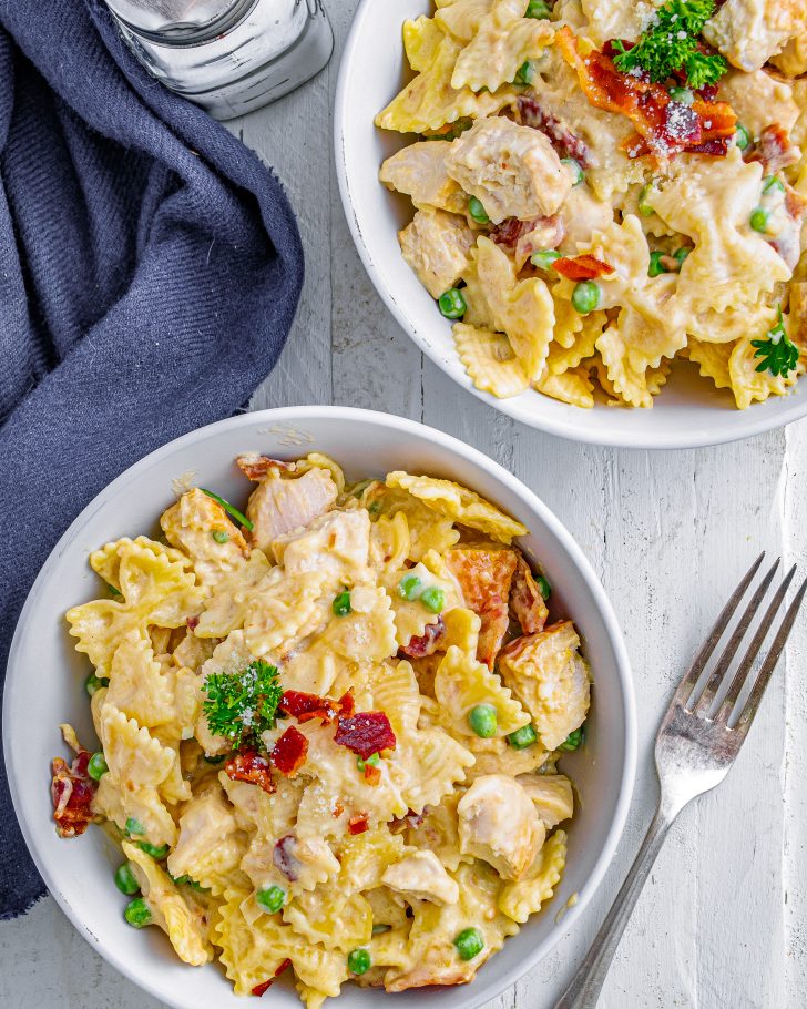 chicken carbonara recipe, chicken carbonara pasta, creamy chicken carbonara