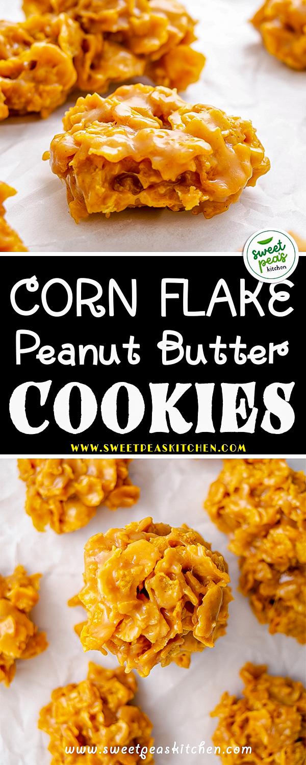 cornflake peanutbutter cookies on Pinterest