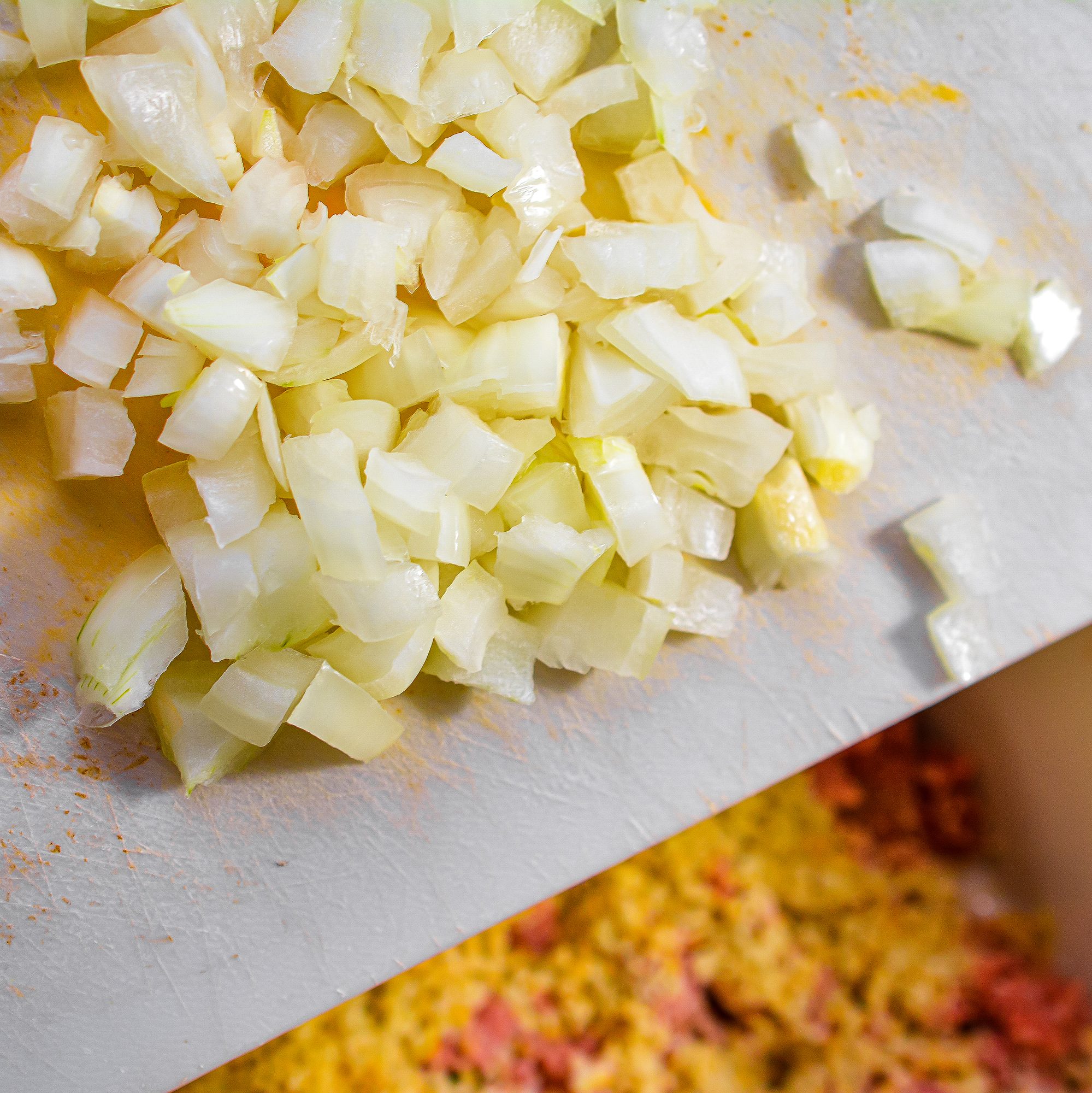 add 1 small onion finely chopped.