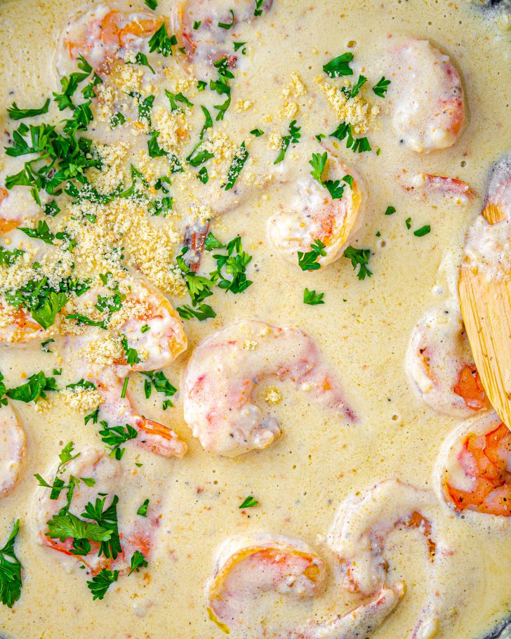 creamy garlic shrimp, creamy garlic shrimp skillet, creamy shrimp recipes