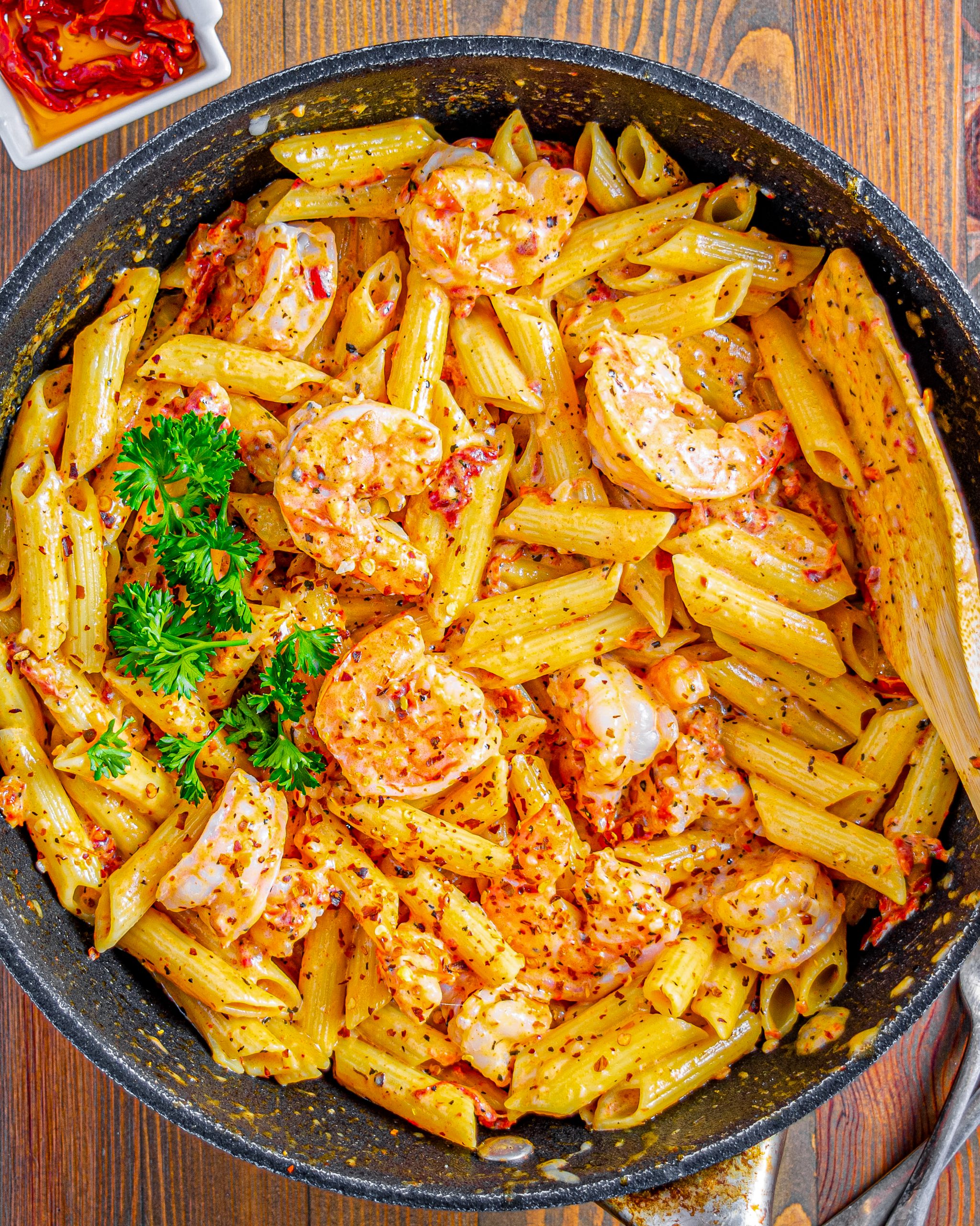 Creamy Mozzarella Shrimp Pasta - Sweet Pea's Kitchen