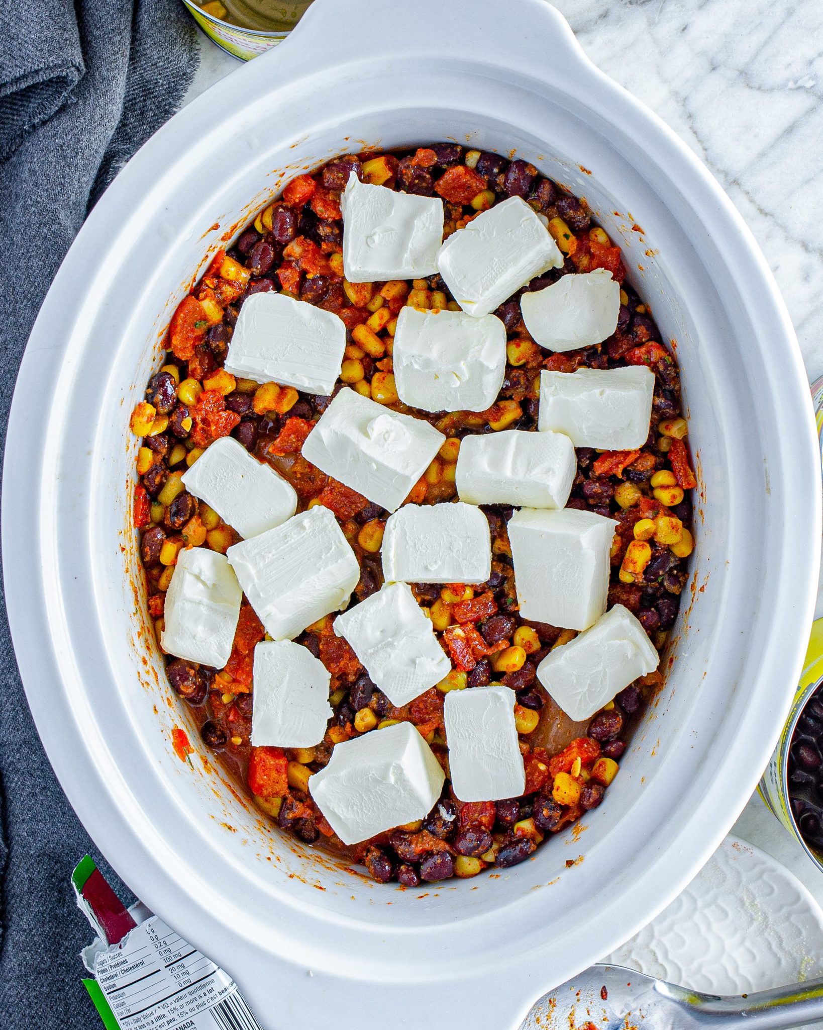 Crockpot Cream Cheese Chicken Chili - Sweet Pea's Kitchen