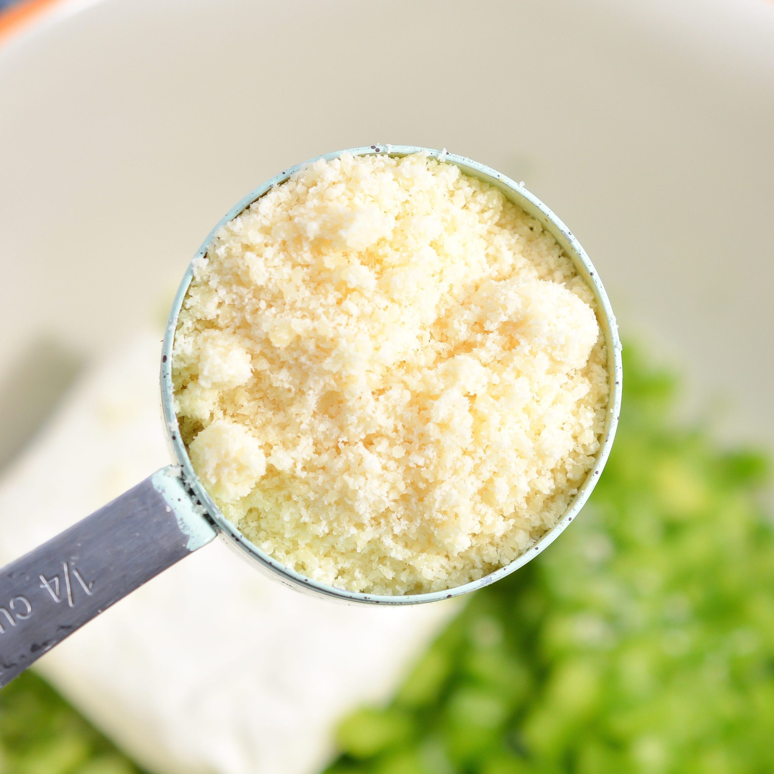 add ¼ cup of parmesan cheese grated.