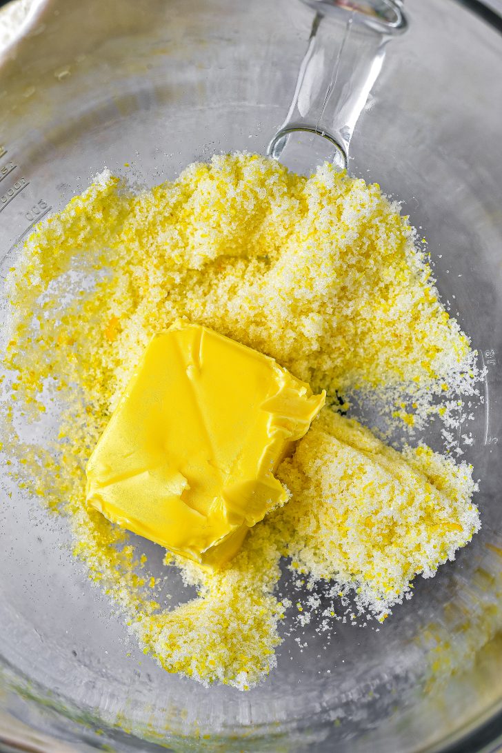 Add butter to the remaining sugar mixture.