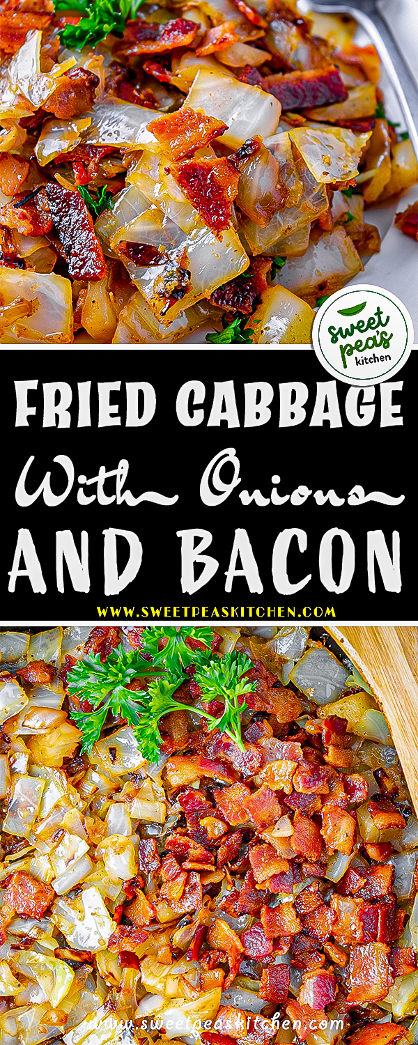 Fried Cabbage with Onions and Bacon on pinterest
