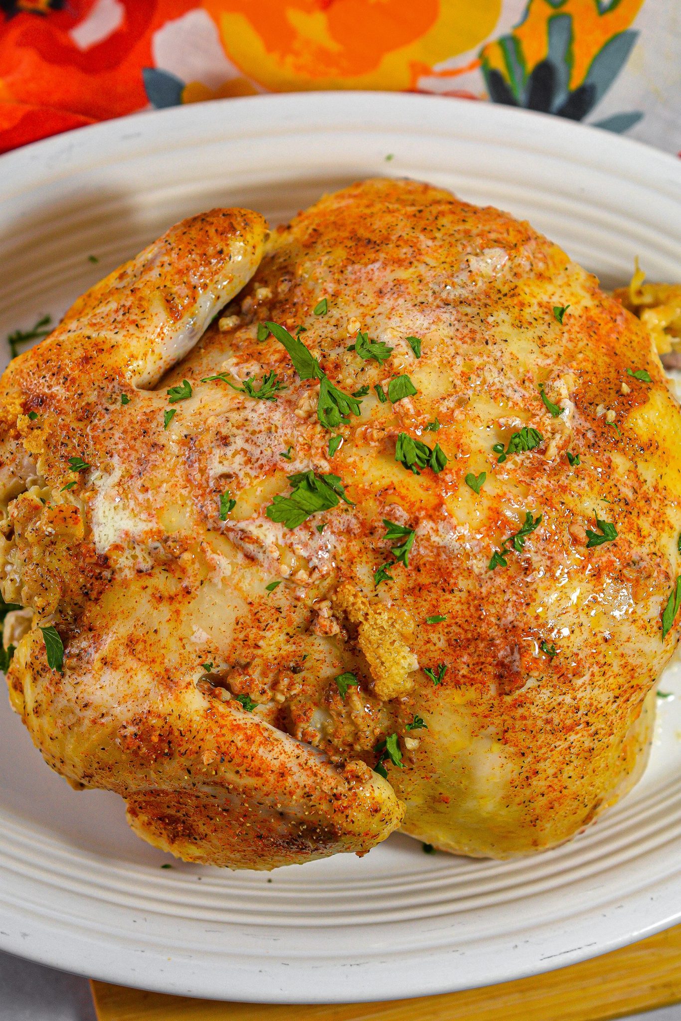 Garlic Roasted Chicken in a Crockpot - Sweet Pea's Kitchen