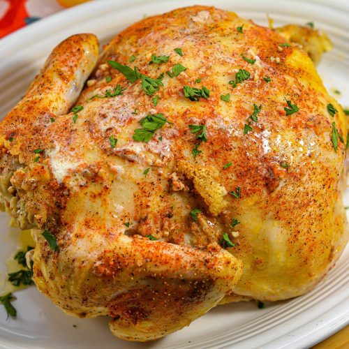 Garlic Roasted Chicken in a Crockpot - Sweet Pea's Kitchen