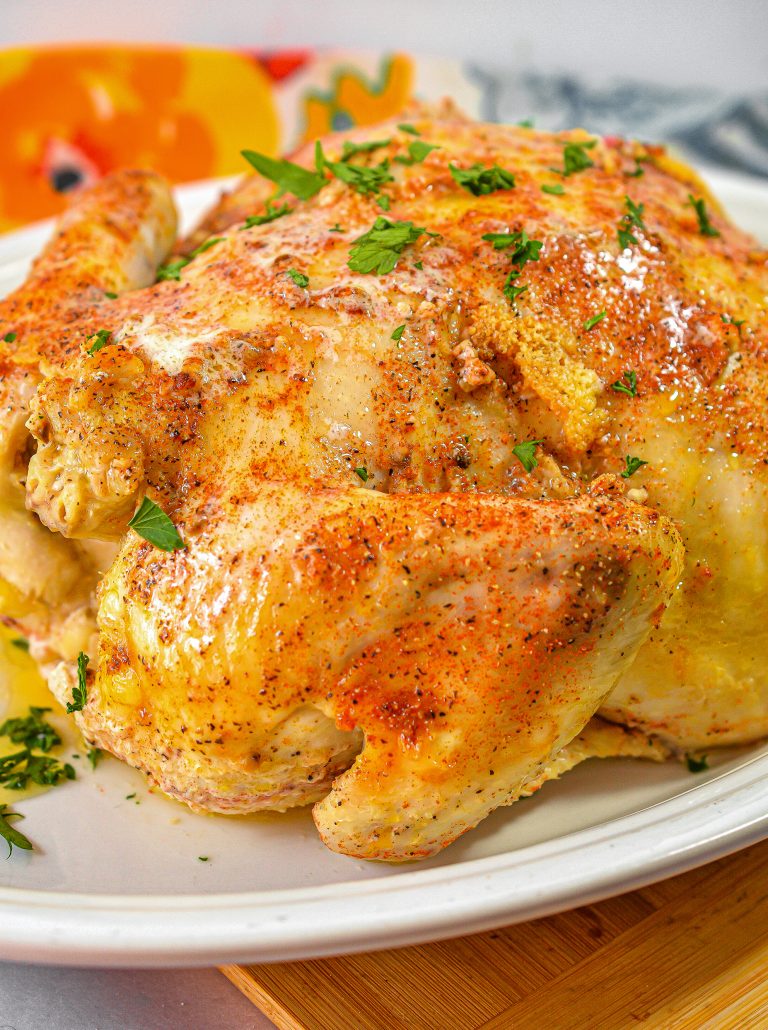 Garlic Roasted Chicken in a Crockpot - Sweet Pea's Kitchen